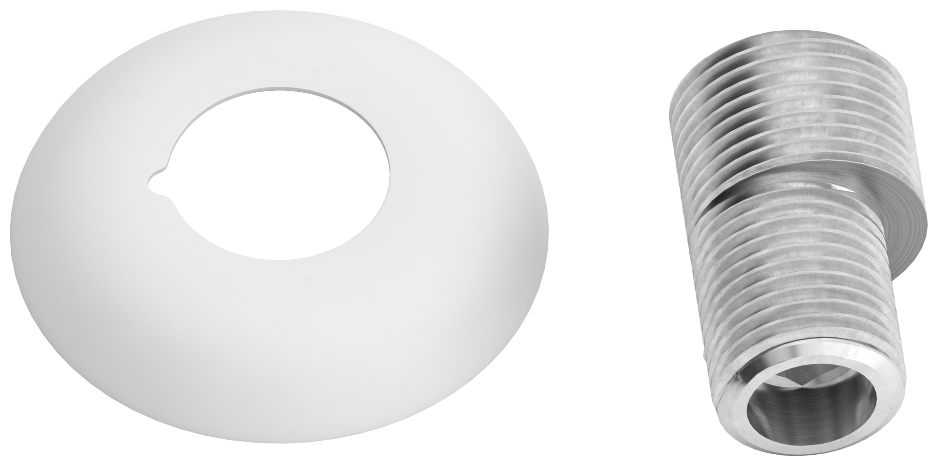 Отражатель Стилье с эксцентриком для водяных полотенцесущителей, белый матовый