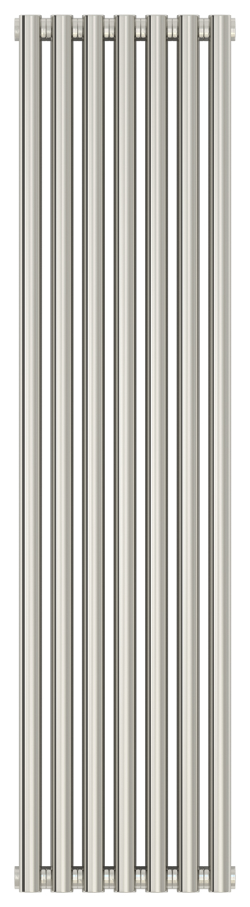 Радиатор стальной Сунержа Эстет-00 1200х315 7 секций, двухрядный универсальный, зеркально полированная нержавеющая сталь