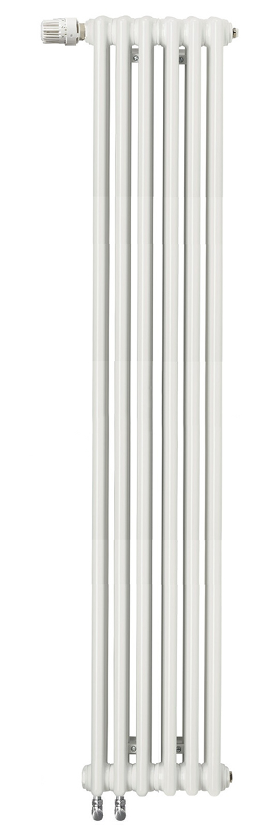 Радиатор стальной Zehnder Charleston Completto 2180 вертикальный двухтрубчатый, 6 секций, нижнее подключение, белый