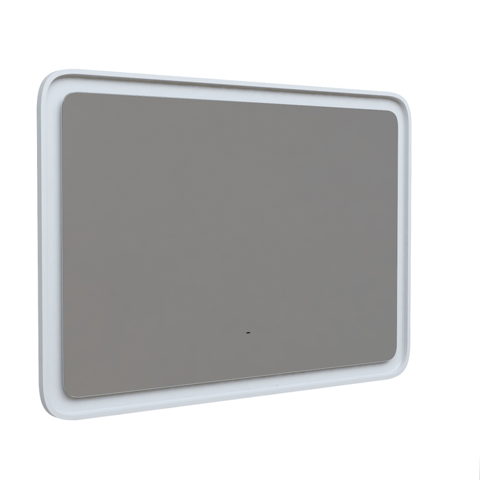 Зеркало Iddis Esper ESP1000i98 100x70, подсветка, бесконтактный сенсор, термообогрев, алюминий / черный, белый матовый
