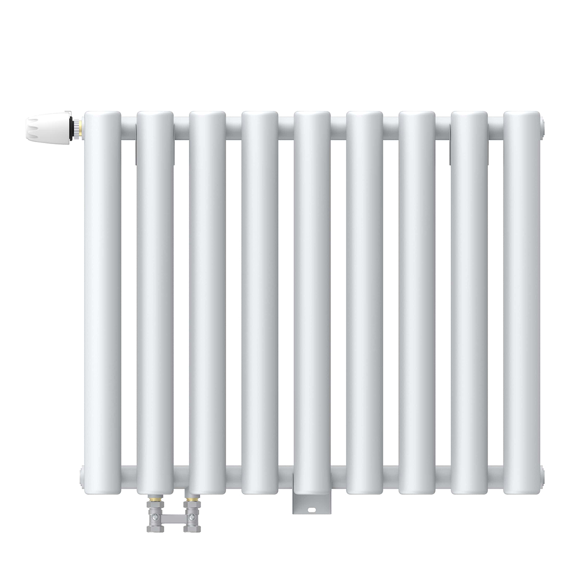 Радиатор стальной KZTO Гармония 1-750 9 секций, вертикальный 1-трубчатый, нижнее левое, белый глянцевый