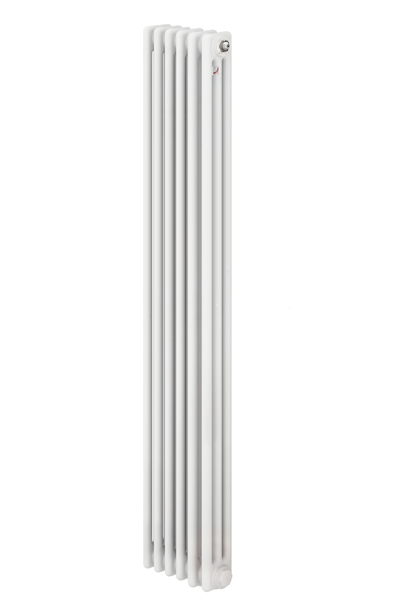 Радиатор стальной Zehnder Charleston Completto 3180 вертикальный трехтрубчатый, 6 секций, боковое подключение, белый