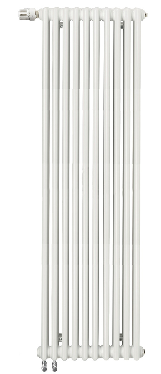Радиатор стальной Zehnder Charleston Completto 2180 вертикальный двухтрубчатый, 10 секций, нижнее подключение, белый