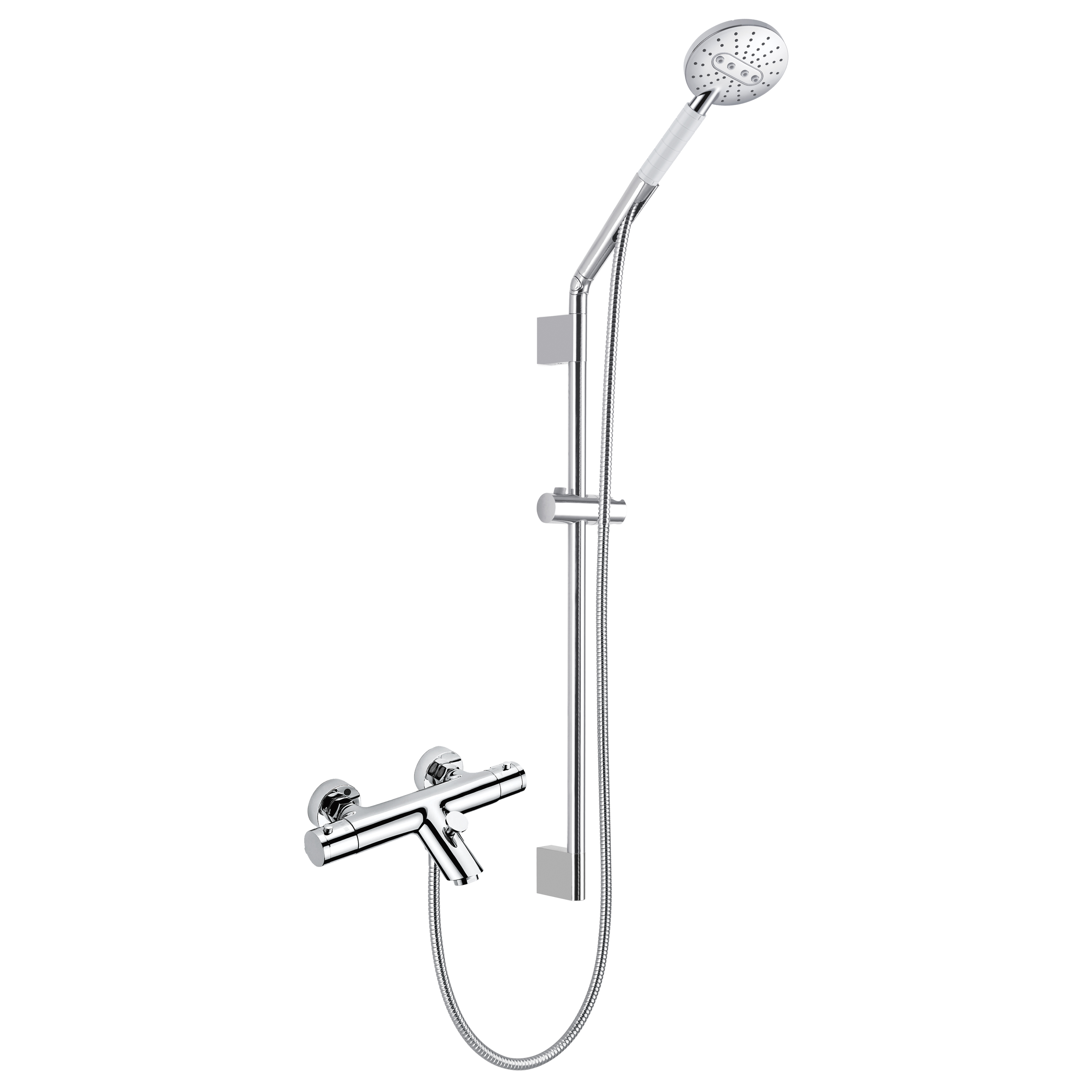 Душевой комплект RGW Shower Panels SP-23 для ванны и душа: смеситель + поворотная штанга для душа + душевой гарнитур, хром