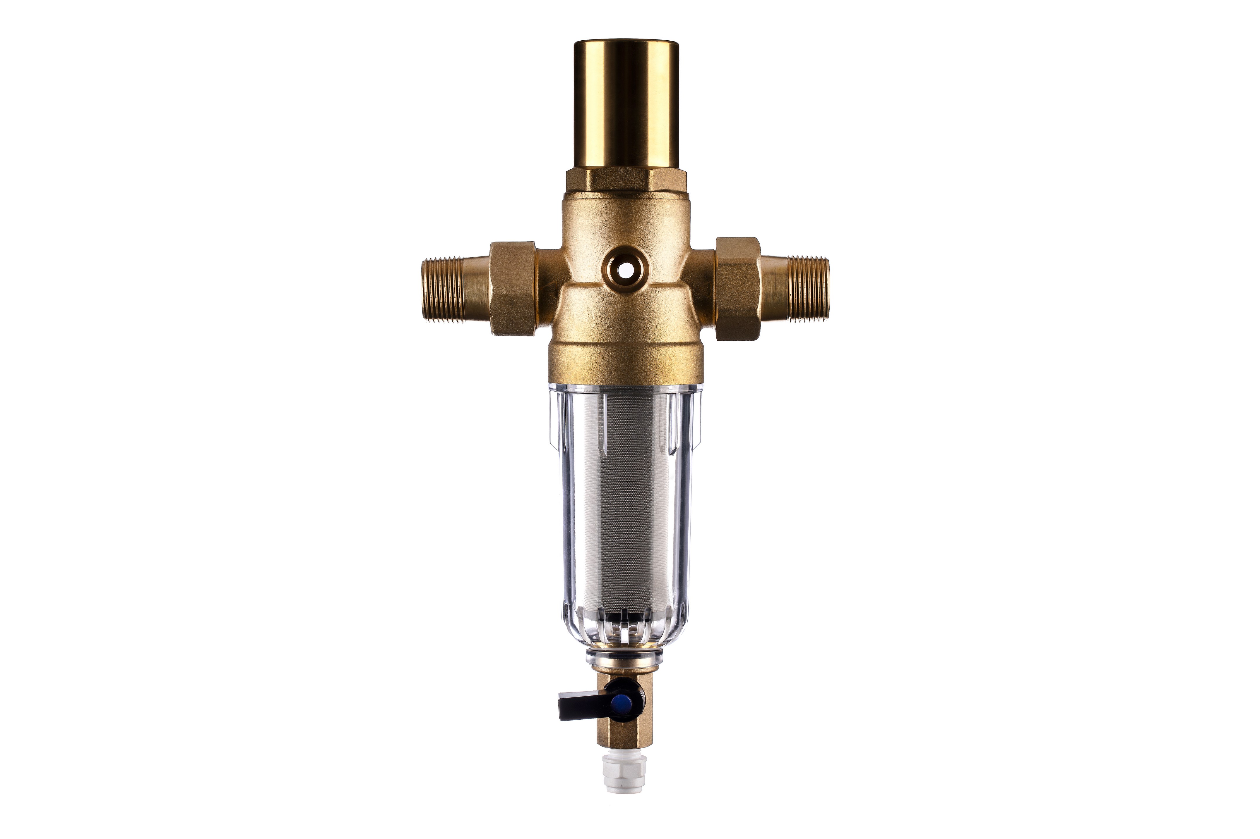 Фильтр сетчатый промывной Гейзер Бастион 7508205233 3/4" D60 мм, для холодной воды, с защитой от гидроударов