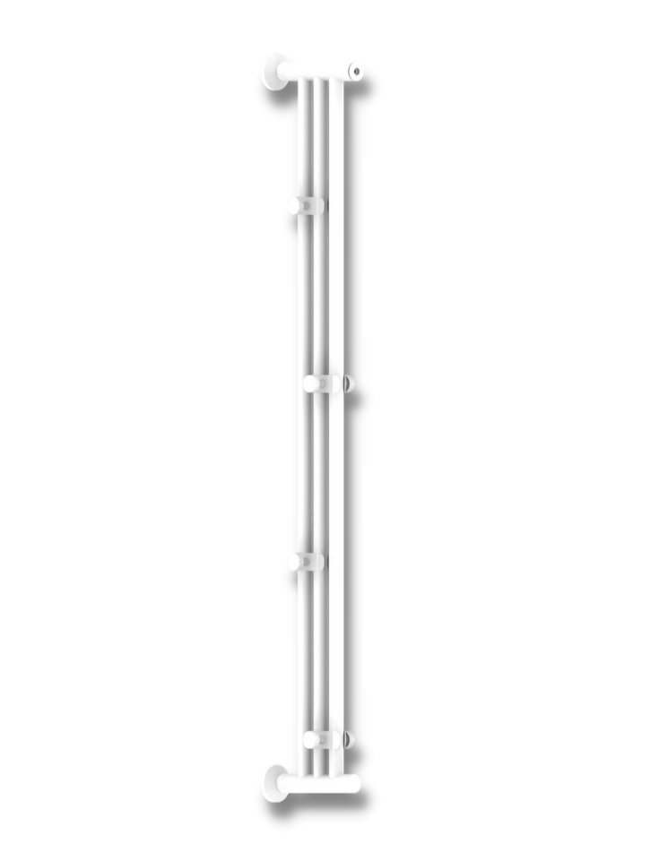 Полотенцесушитель водяной Bronze de Luxe Лонг 1800x180 подвесной вертикальный верхнее подключение, белый