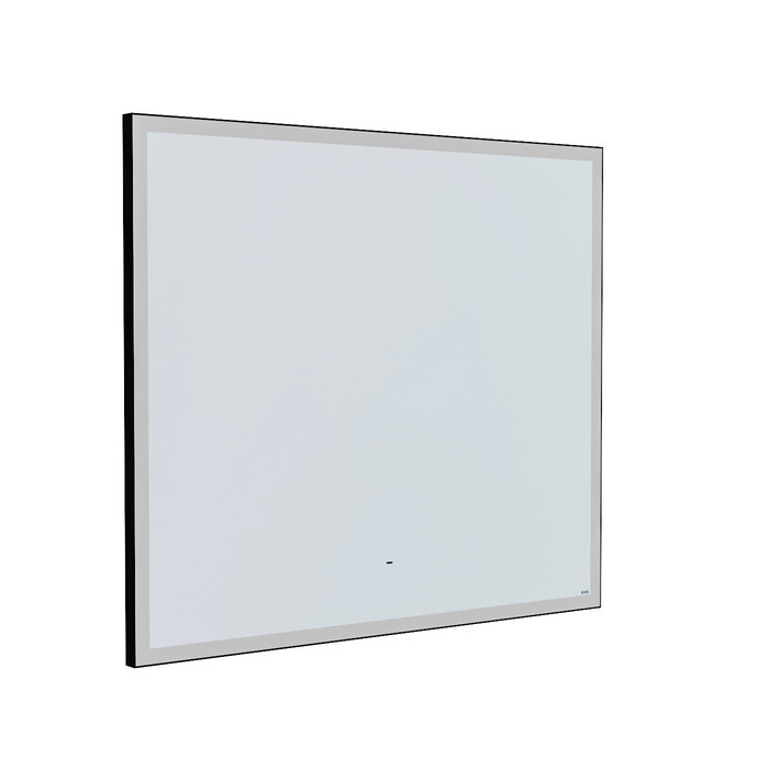 Зеркало Iddis Slide SLI8000i98 80x70, светодиодная подсветка, бесконтактный сенсор, термообогрев, алюминий / черный, черный