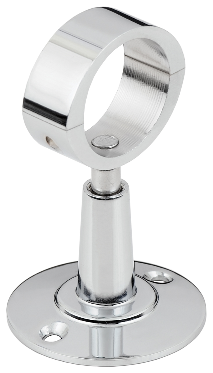 Кронштейн Стилье для полотенцесушителей М- / П-образных, разъемное кольцо D28 мм (комплект), хром, полированная нержавеющая сталь
