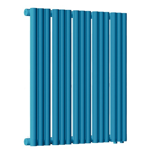 Радиатор стальной Empatiko Takt R1-592-500 Dreamy Blue 592x536 15 секций, вертикальный 1-трубчатый, нижнее правое подключение, синий (Dreamy Blue)