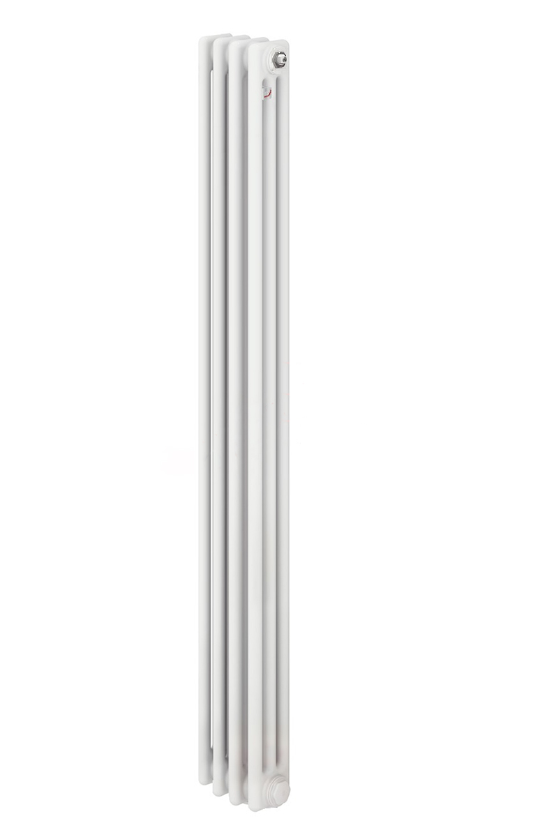 Радиатор стальной Zehnder Charleston Completto 3180 вертикальный трехтрубчатый, 4 секции, боковое подключение, белый