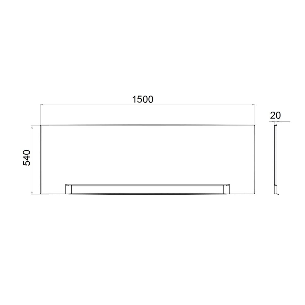 Панель фронтальная 1ACreal для ванн London/Дюна/Эмма 150 см, белый