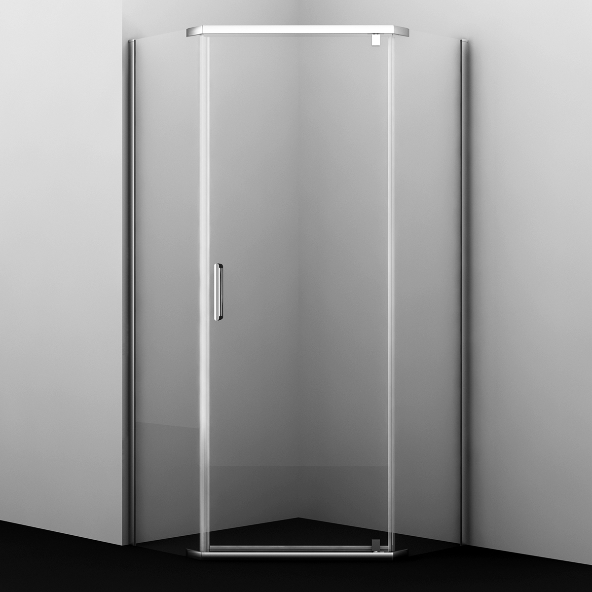 Душевой уголок Wasserkraft Leine 35P38 100x100x200, стекло прозрачное / профиль серебро