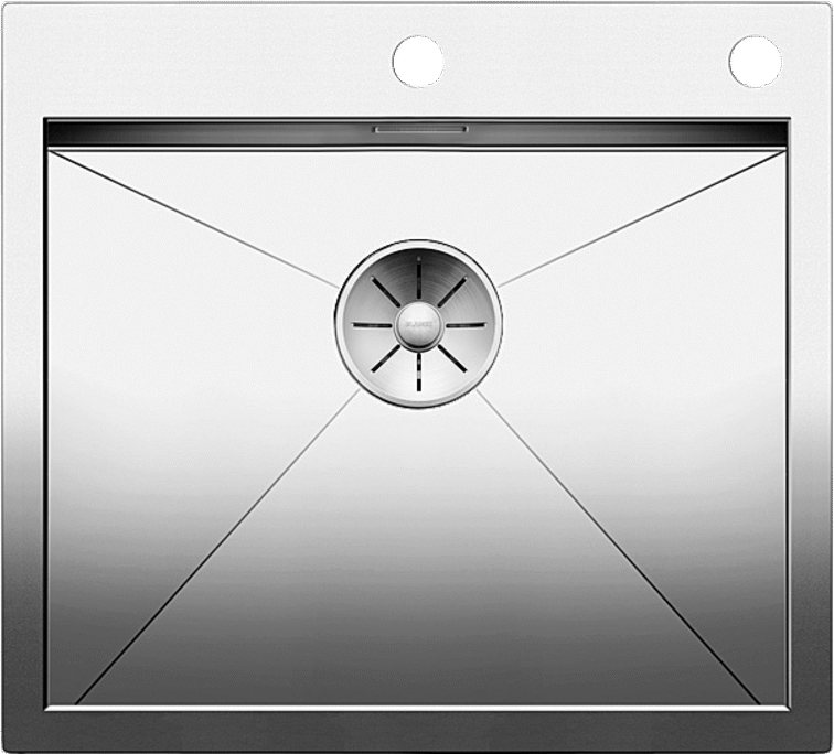 Мойка кухонная Blanco Zerox 500-IF/A с отводной арматурой, матовая сталь