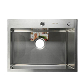 Мойка кухонная Aflorn 600x450 врезная, толщина S 3,0 и 0,8 мм, с сифоном, нержавеющая сталь / сатин