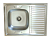 Мойка кухонная Vladix 800x600x160 (0,6), левая, без сифона, нержавеющая сталь / матовая
