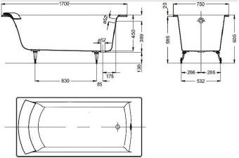 CHUGUNNAYA_VANNA_JACOB_DELAFON_BIOVE_170KH75_E2930_00_BEZ_OTVERSTIY_DLYA_RUCHEK_MONTAZHNAYA_SKHEMA_1