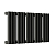 Радиатор стальной Empatiko Takt S1-592-200 Confident Black 592x236 15 секций, вертикальный 1-трубчатый, боковое подключение, черный (Confident Black)