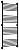 Полотенцесушитель водяной Сунержа Богема+ прямая 1500х600 подключение универсальное, черный матовый