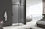 Душевая дверь Good Door Galaxy WTW-110-C-B профиль черный, стекло прозрачное