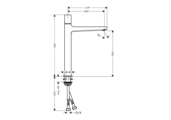 SMESITEL_DLYA_RAKOVINY_HANSGROHE_METROPOL_32572000_MONTAZHNAYA_SKHEMA_1