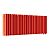 Радиатор стальной Empatiko Takt LR2-952-200 Friendly Red 952x236 48 секций, вертикальный 2-трубчатый, нижнее подключение, красный (Friendly Red)