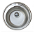 Мойка кухонная Vladix D 490x160 (0,6), круглая, с сифоном, крепежом и уплотнителем, нержавеющая сталь / матовая