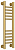 Полотенцесушитель водяной Сунержа Богема+ прямая 600х150 подключение универсальное, золото матовое