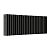 Радиатор стальной Empatiko Takt S2-952-200 Confident Black 952x236 48 секций, вертикальный 2-трубчатый, боковое подключение, черный (Confident Black)