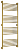 Полотенцесушитель водяной Сунержа Богема+ прямая 1500х600 подключение универсальное, золото