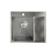 Мойка кухонная Iddis Haze HAZ59SLi77, чаша слева, с выпуском и сифоном, нержавеющая сталь / сатин
