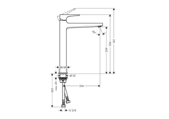 SMESITEL_DLYA_RAKOVINY_HANSGROHE_METROPOL_74512000_MONTAZHNAYA_SKHEMA_1