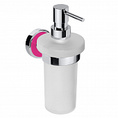 Дозатор  Bemeta Trend-I для жидкого мыла, стекло матовое, розовый