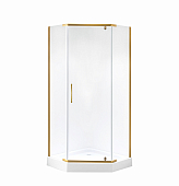 Душевой уголок Niagara Nova NG-6405-08 GOLD 90x90 см, стекло прозрачное, профиль золото