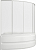 Шторка на ванну BAS Сагра 160x145 4-х створчатая, пластик