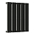 Радиатор стальной Empatiko Takt S1-592-500 Confident Black 592x536 15 секций, вертикальный 1-трубчатый, боковое подключение, черный (Confident Black)