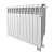 Радиатор биметаллический Royal Thermo Vittoria Super 500 2.0 VDR80, 13 секций, нижнее правое подключение, белый