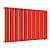 Радиатор стальной Empatiko Takt R1-1192-500 Friendly Red 1192x536 30 секций, вертикальный 1-трубчатый, нижнее правое подключение, красный (Friendly Red)