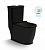 Унитаз напольный SantiLine SL-5019МB моноблок, безободковый, сиденье ультратонкое с микролифтом, матовый черный