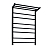 Полотенцесушитель электрический Melodia Shelf Ferrum 50x80 П6 (1-3-2) cухой ТЭН 121Вт встроенный диммер, черный матовый
