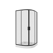 Душевой уголок Niagara Nova NG-6886-08 BLACK 80x80 см, стекло прозрачное, профиль черный