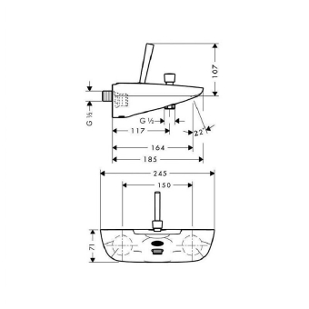 SMESITEL_DLYA_VANNY_S_DUSHEM_HANSGROHE_PURAVIDA_15472400_MONTAZHNAYA_SKHEMA_1