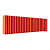 Радиатор стальной Empatiko Takt LR2-1072-200 Friendly Red 1072x236 27 секций, вертикальный 2-трубчатый, нижнее подключение, красный (Friendly Red)
