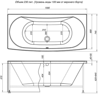 AKRILOVAYA_VANNA_AQUANET_IZABELLA_160X75_MONTAZHNAYA_SKHEMA_1