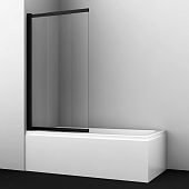 Шторка на ванну Wasserkraft Dill 61S02-100 100x140, стекло прозрачное / профиль черный