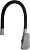 Смеситель Melodia Ostessa MDV40615Black для кухни, гибкий излив, черный матовый / хром глянцевый