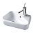 Раковина CeramaLux N 9275L 45x28 левая, белый