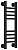 Полотенцесушитель водяной Сунержа Богема+ прямая 500х150 подключение универсальное, черный матовый