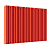 Радиатор стальной Empatiko Takt S2-1072-500 Friendly Red 1072x536 27 секций, вертикальный 2-трубчатый, боковое подключение, красный (Friendly Red)