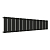 Радиатор стальной Empatiko Takt S1-1552-200 Confident Black 1552x236 39 секций, вертикальный 1-трубчатый, боковое подключение, черный (Confident Black)