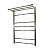 Полотенцесушитель водяной Melodia Shelf Eco 50x80 П6 (1x3x2), хром глянцевый